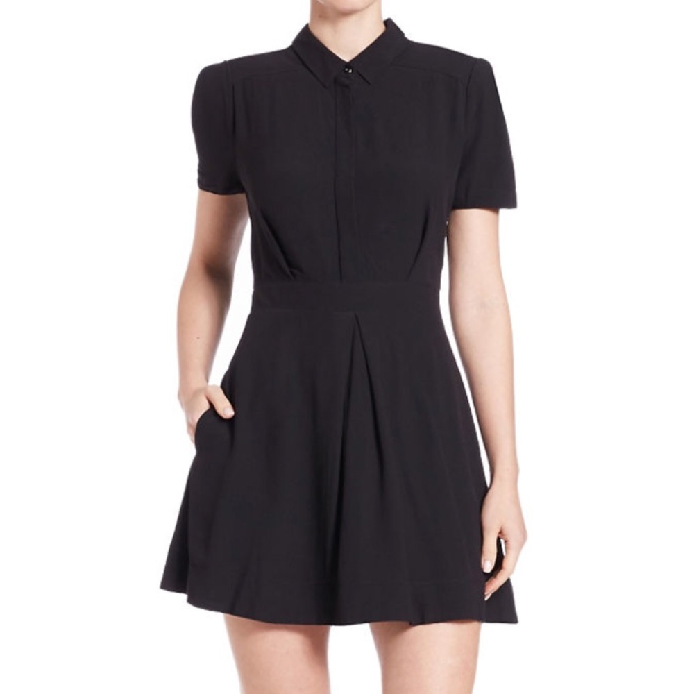 Free People Pleated Fit and Flare Shirtdress
